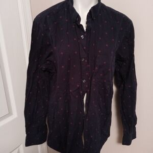 Club room navy button down shirt